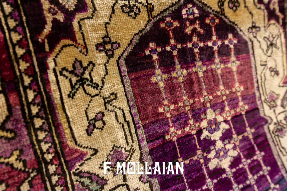 Tappeto Farahan in Seta Color Viola n°:684295